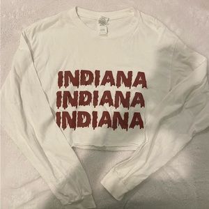 Indiana University cropped long sleeve